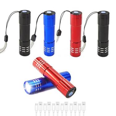 Imagem de Lanterna Hilngav, pacote com 6 LED, alumínio, USB, recarregável