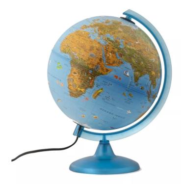 Imagem de Globo Terrestre Arca Em Português 25cm Com Luz - Tecnodidattica