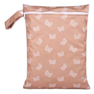 Imagem de Bolsa úmida seca, dobrável, impermeável, com fecho de zíper e tira para pendurar, bolsa de armazenamento reutilizável lavável para roupa de banho, fraldas de pano de bebê, praia, piscina, viagens