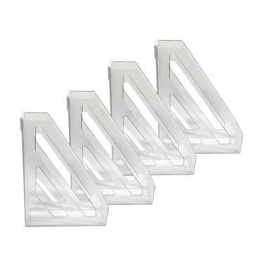Imagem de Kit 4 Porta revista vertical organizador Acrinil Transparente