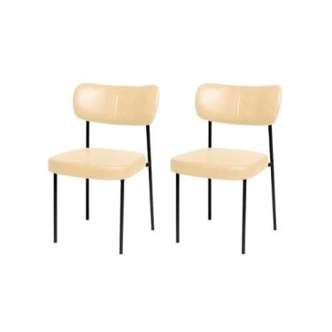 Imagem de Cadeira Sala de Jantar pés em Aço Verona Sintetico Ds Home, Sintécico 