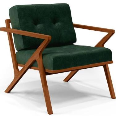 Imagem de Poltrona Com Cintas De Corano Laís Facto Verde Musgo - LYAM DECOR