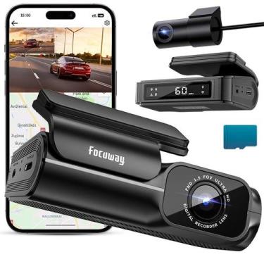 Imagem de Dash Cam FocuWay T5 4K frontal e 1080P traseira com WiFi de 5 GHz
