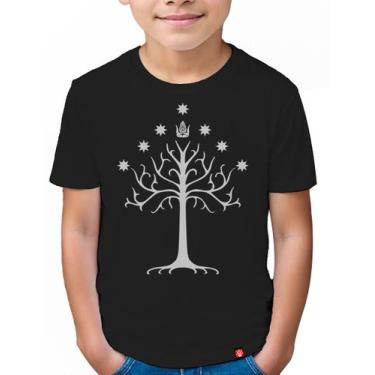 Imagem de Camiseta Infantil Senhor dos aneis - Arvore 2 - KING OF GEEK, Preto, 1