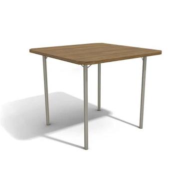 Imagem de Mesa De Cozinha Sena C/ Tampo 90cm Niquel/nogueira - Kappesberg