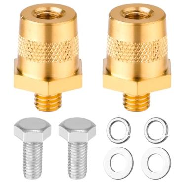 Imagem de Conjunto de 2 conectores de terminal de bateria, adaptador de terminais de borne de bateria, conectores de terminais automotivos para carregamento de terminal superior/lateral M8