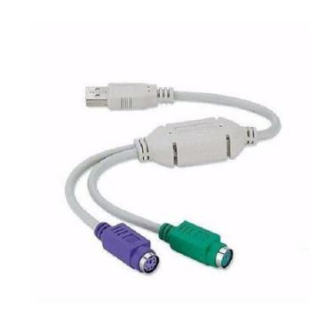 Imagem de Cabo Adaptador  Conversor Usb/2 - Ps2 Teclado E Mouse