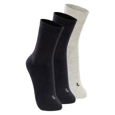 Imagem de Kit com 3 Pares de Meias Esportiva Cano Longo Lupo 3250-001 Colorido, 