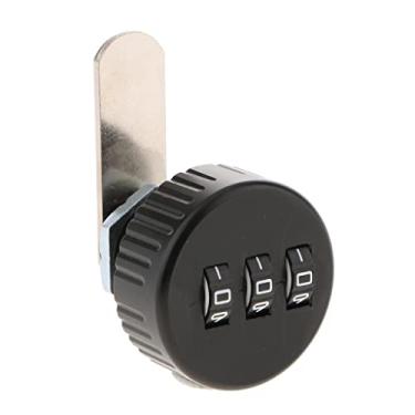 Imagem de Fechadura de combinação sem chave para gabinete, caixa de correio e viagens | Cadeado de came de liga de zinco codificado por senha 3,8 x 4 x 6 cm - Preto