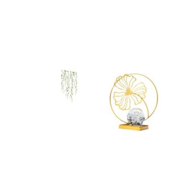 Imagem de Fenteer Elegante Mural de Arte de Parede com Folhas Verdes E Escultura de Folha de Ferro para Decoração de Quarto, Banheiro, Escritório, Estante, Lareira E Me