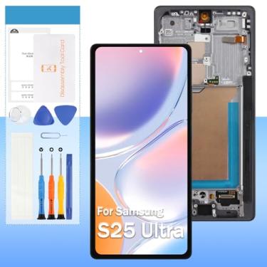 Imagem de [Versão dos EUA] Substituição de tela para Samsung Galaxy S25 Ultra OLED SM-S938U SM-S938U1 Display LCD Touch Digitalizador Assembly(preto com moldura, suporte para impressão digital)