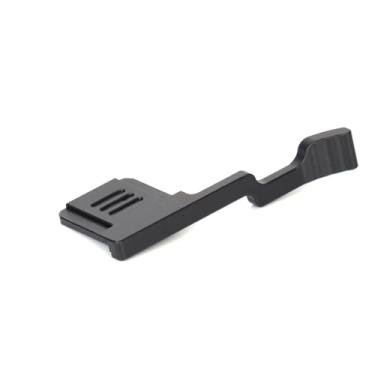 Imagem de SZZCNOX Punho de polegar para cima de metal para Canon EOS R50V Hot Shoe Mount Finger Grip, liga de alumínio, apoio de mão compatível com acessórios de câmera Canon EOS R50V (preto)