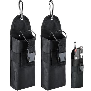 Imagem de Pacote com 2 Coldre Bear Spray com Fivela de Liberação Rápida (Spray Não Incluído), Coldre de Nylon com Gancho e Laço para Vasilha de 29 e 24 ml, Bolsa Portátil e Design de Cordão Elástico para