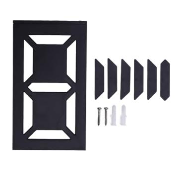 Imagem de Sinal de endereço digital solar montado na parede com luz LED ajustável luz branca quente 8 níveis de brilho Exibição de número de casa externa à prova d'água com painel solar