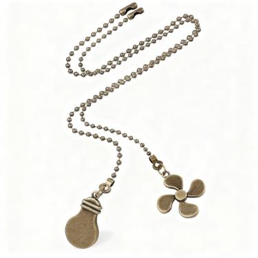 Imagem de IFNOW Conjunto de corrente para ventilador de teto – Pacote com 2 correntes de esferas de contas com lâmpada e pingentes de ventilador, substituição fácil de instalar para interruptor de luz de