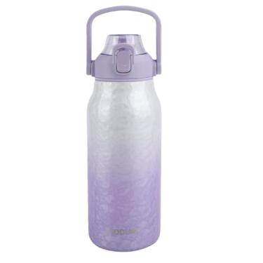 Imagem de 1700mL Garrafa Térmica De Grande Capacidade Em Aço Inoxidável 18/8 Com Canudo (Roxo)