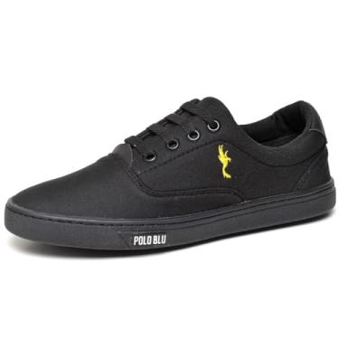 Imagem de Tenis Para Escola Infantil Confortavel E Duradouro, Preto/Preto, Cinza/Preto, Infantil, Ref.: 7750INF, Polo Blu ORIGINAL (Preto/Preto, BR, Criança de 9 a 12 anos, Numérico, 36)