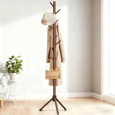 Imagem de 40 * 29 * 176cm Cabideiro, Cabideiro Vertical para Quarto, Mancebo Bolsa Pendurada, Mancebo, Cabide de Pé Livre com 8 Ganchos
