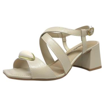 Imagem de Sandália Feminina Tira Ajustável Salto Médio Casual Dakota