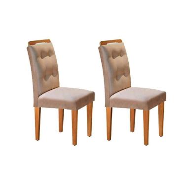 Imagem de Cadeira Sala De Jantar Imperatriz Kit 2 Un Imbuia/linho Turim - Rufato