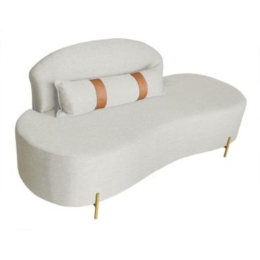 Imagem de Sofá Orgânico 2 Lugares Living Maitê 1,50m - élpis Móveis Couro Ecológico Bege