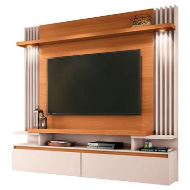 Imagem de Painel Para Tv Home Suspenso Brasil Cinamomo Off White – Hb Móveis