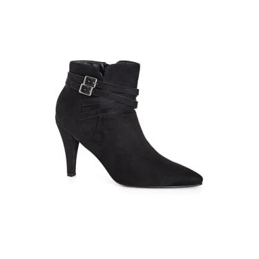 Imagem de City Chic Botas femininas de cano curto - Dakota, Preto, 11 Wide