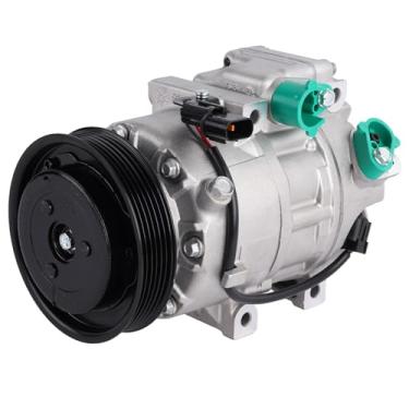 Imagem de Charouse Compressor A/C de ar condicionado 198377 com embreagem compatível com 2013-2018 Santa Fe Sport L4 2.0L/ L4 2.4L 2011-2015 L4 2.4L Substituir 977011U500