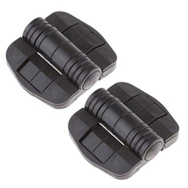 Imagem de Gazechimp - 2 unidades de dobradiças de controle de posição de porta de cabine de barco de 80 graus com ângulo aberto para Southco - Preto