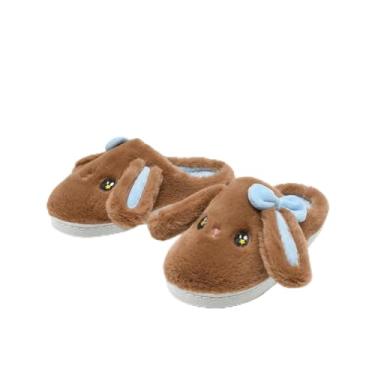 Imagem de Pantufas de coelho para crianças, meninos, meninas, laço de animal fofo, fofo, confortável, desenho animado, mulher, coelho engraçado, travesseiro de nuvem, casa, quarto, casa, sapatos para uso