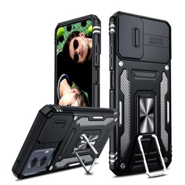 Imagem de LeYi Capa para Motorola Moto G-Power-2024: capa para Moto g Power 5g 2024 com capa deslizante para câmera, [grau militar] à prova de choque, suporte magnético para Motorola Moto g Power 5g 2024, preta