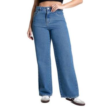 Imagem de Calça Jeans Sawary Wide Leg Petit - 281937 - Azul claro 40, Azul, 40