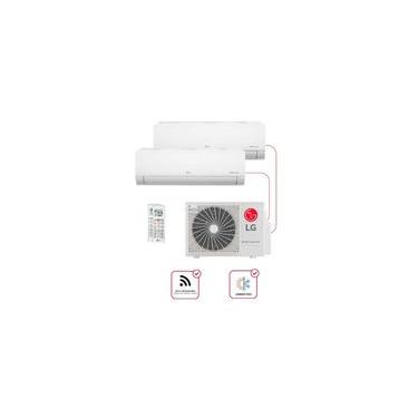 Imagem de Ar condicionado Multi Split Inverter 2 ambientes (Hiwall 2X 9.000BTUS) Quente/Frio WiFi integrado