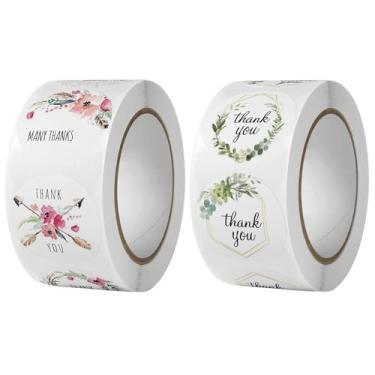 Imagem de Adesivos YOJO Thank You, 1000 peças de adesivos de agradecimento de 2,5 cm, adesivos autoadesivos para envelopes de pequenas empresas, envoltórios de presente, festa, casamento, aniversário (cor 4)