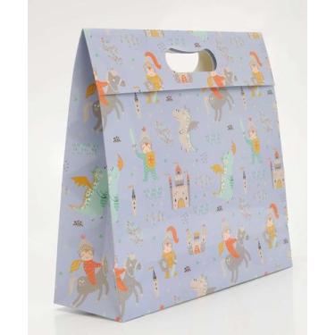 Imagem de Embalagem Presente Sacola Estampa Castelo Marisa-05129, UN, Azul