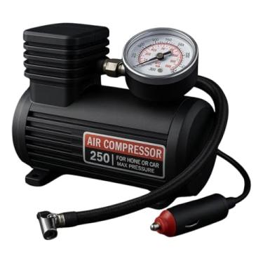 Imagem de Mini Compressor De Ar Portátil 250Psi Automotivo O Mais Potente 12Volt