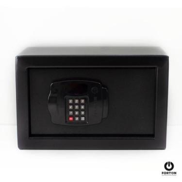 Imagem de Cofre Eletrônico Digital Senha 24x38x21 Forton Automático, Preto