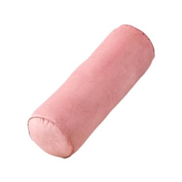 Imagem de BaotyJie Almofada de apoio para pescoço, almofada cilíndrica para tornozelo, joelhos, cama, para assistir TV, sofá, Rosa