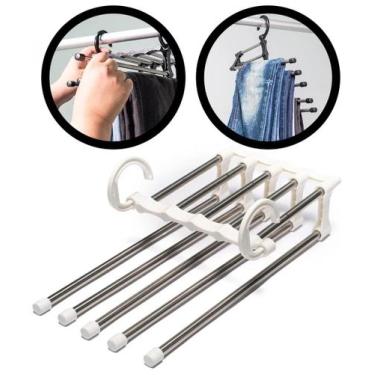 Imagem de Cabide Multifuncional Metal Retrátil 5 Varetas Para Calças - D Present