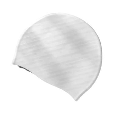 Imagem de Touca De Natação Masculina De Silicone Para Verão E Inverno, Impermeáv