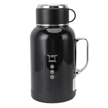 Imagem de AUNMAS Chaleira Elétrica para Carro, Caneca Aquecida para Viagem Em Aço Inoxidável Com Recurso de Fervura Rápida, Display de Temperatura e Proteção de Segurança para Usuários de café, chá e Leite