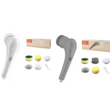 Imagem de Escova De Limpeza Ajustável Janela Banheiro e Cozinha Ferramenta 5 em 1 Recarregável(aleatório)