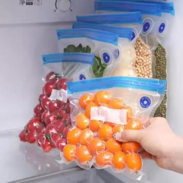 Imagem de 3 peças sacos de armazenamento a vácuo 7 tamanhos com bomba de mão para roupas economia de espaço armazenamento saco selador de compressão à prova de poeira (16 x 22 cm)