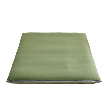 Imagem de Zelladorra Capa de colchão futon antiderrapante tamanho solteiro, capa de colchão japonesa com zíper, lavável na máquina (verde)