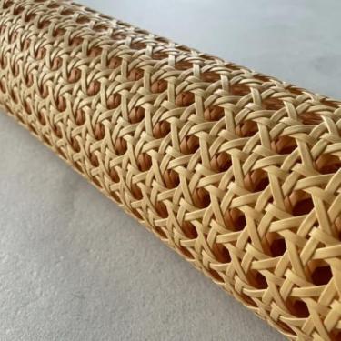 Imagem de Palha Da India Tela Forro Fibra Natural Rattan Palhinha Indiana Tela Sextavada 50x50cm (Natural - Amarela)
