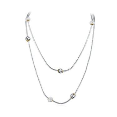 Imagem de UNY Colar longo inspirado no designer 103 cm batendo lagosta clássico elegante 2 tipos de joias