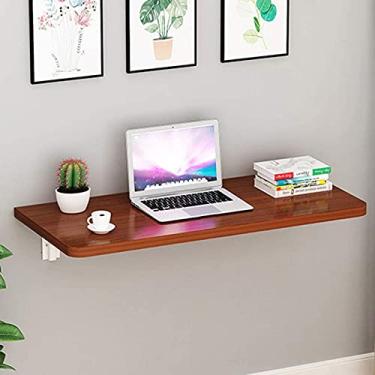 Imagem de TRGCJGH Mesa de folha suspensa dobrável na parede mesa dobrável folha suspensa na parede mesa de parede dobrável mesa de jantar de computador com suportes branco 19 tamanhos, C-120 x 40 cm