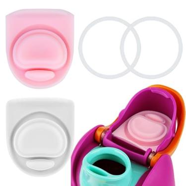 Imagem de GIcGIeo 2 conjuntos de rolha de substituição de vedação e anel de vedação O para tampa Owala FreeSip, tampas de silicone para garrafa de água, peças de boca de tampa superior compatíveis com Owala
