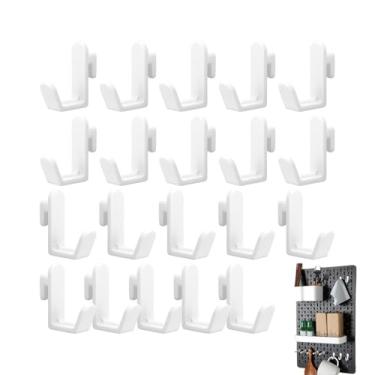 Imagem de Ganchos Pegboard - Conjunto de 20 Ganchos para Prateleiras - Em Forma De J Para Ferramentas - Para Organizar Ferramentas E Joias Em Casa Cozinha Loja Oficina