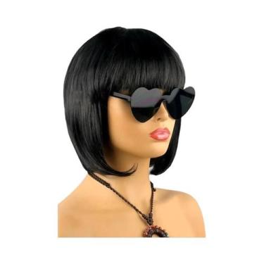 Imagem de Peruca Curta Colorida Neon Bobo De Fibra Sintética Para Festa, Hallowe